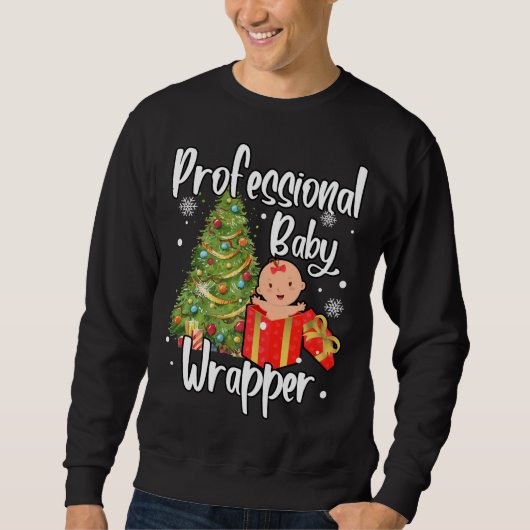 APDL Professional Baby Wrapper Funny Kerstmis NIC Trui (Voorkant)
