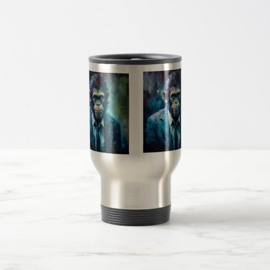 Ape Detective Travel/Commuter Mok, 15 oz Reisbeker (Center)