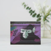 Ape Graffiti Briefkaart (Staand voorkant)