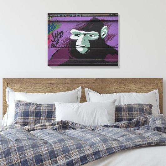 Ape Graffiti Canvas Afdruk (Insitu (Slaapkamer))