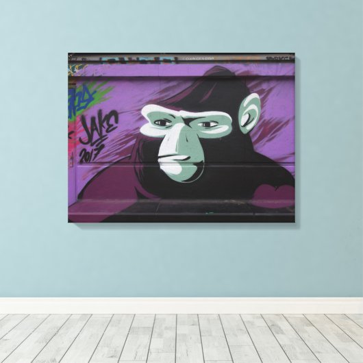 Ape Graffiti Canvas Afdruk (Insitu (Houten vloer))