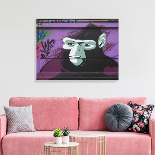 Ape Graffiti Canvas Afdruk (Insitu (Woonkamer))