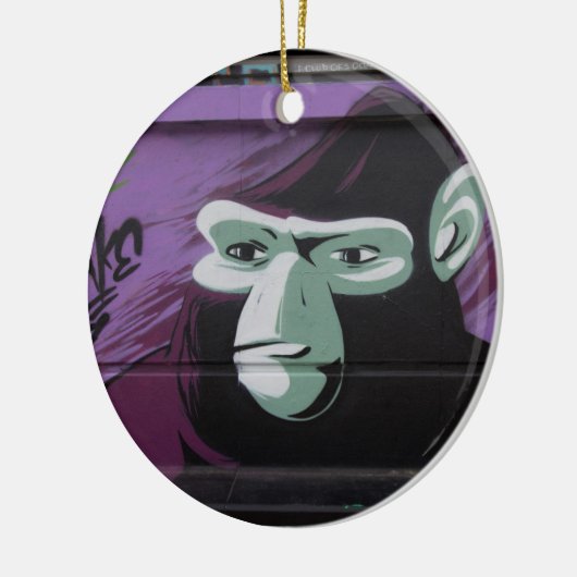 Ape Graffiti Keramisch Ornament (Links)