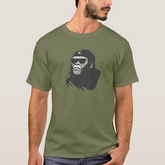 Ape Guevara Graffiti Stencil Stijl Che Parodie T-shirt (Voorkant)