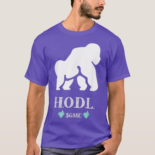 Ape HODL GME Stock Trading Shirt GME Diamond (Voorkant)