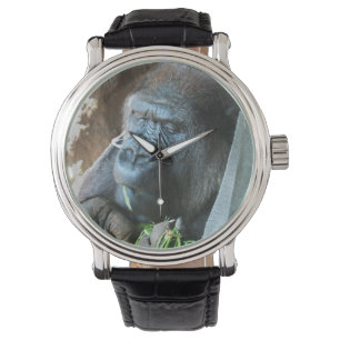 Ape hood ~ Japanse Gorilla Eating Horloge