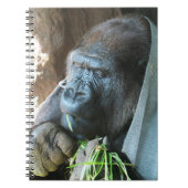 Ape hood ~ Japanse Gorilla Eating Notitieboek (Voorkant)