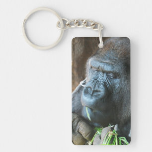 Ape hood ~ Japanse Gorilla Eating Sleutelhanger