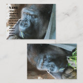 Ape hood ~ Japanse Gorilla Eating Visitekaartje (Voorkant / Achterkant)