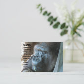 Ape hood ~ Japanse Gorilla Eating Visitekaartje (Staand voorkant)