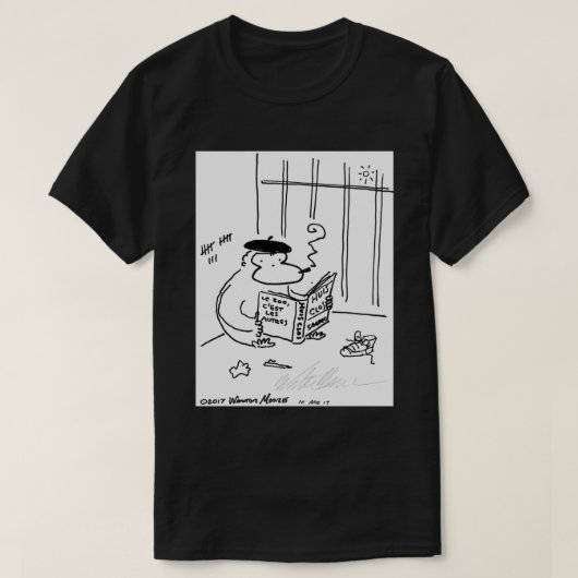 Ape leest kunstwerken zonder uitgang t-shirt (Design voorkant)