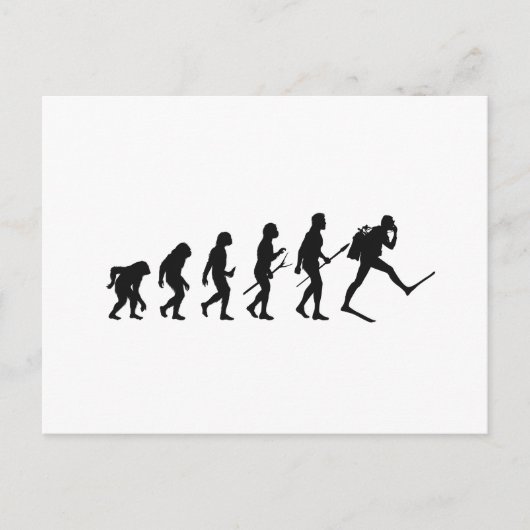 Ape Man Evolution Diver Briefkaart (Voorkant)