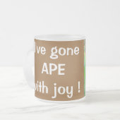 Ape met Joy Matglas Koffiemok (Voorkant links)