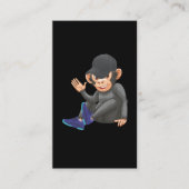 Ape met Sneaker en Baseball Pet Monkey Visitekaartje (Voorkant)