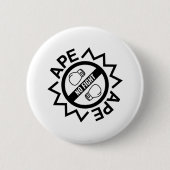 Ape No Fight Ape Boxing Ghandschoenen Ronde Button 5,7 Cm (Voorkant)