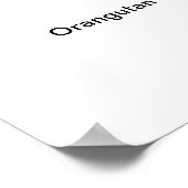 Ape - ORANG-OETAN - Bedreigd dier Poster (Hoek)