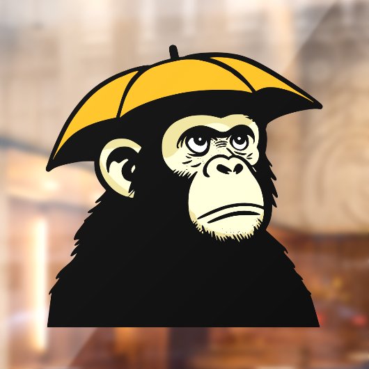 Ape rain raamsticker (Vel 2)