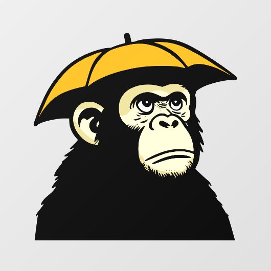 Ape rain raamsticker (Vel)