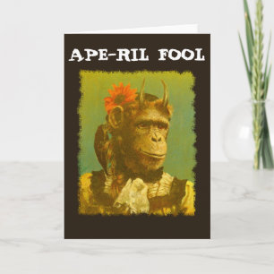 APE-RIL FOOL April Fool's Greetings card Kaart