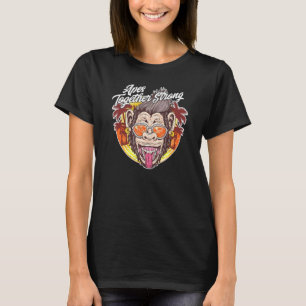 Ape samen sterke stenen naar de maanpopulatie t-shirt