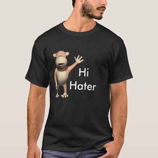 ape_waving_hand, HiHater T-shirt (Voorkant)