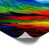 Ape Wisdom, Sad Ape | Kleurrijke regenboog Poster (Hoek)