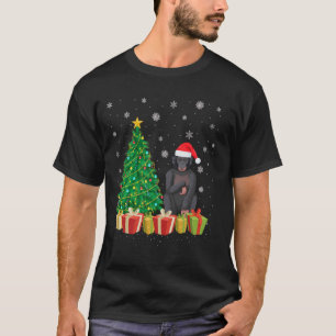 Ape Xmas Tree Lighting Santa Hat Ape Kerstmis T-shirt