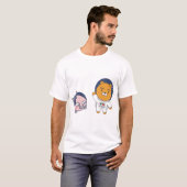 Apeach en Ryan in de ruimte T-shirt (Voorkant volledig)