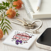 Apeach zomerlichaam sleutelhanger (Voorkant Rechts)