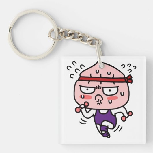 Apeach zomerlichaam sleutelhanger (voorkant)