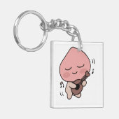 Apeach zomerlichaam sleutelhanger (Voorkant Links)