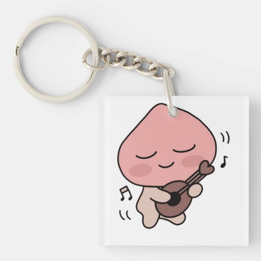 Apeach zomerlichaam sleutelhanger (Voorkant)