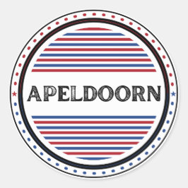 Apeldoorn City Pride Embleem – Nederlandse identit Ronde Sticker