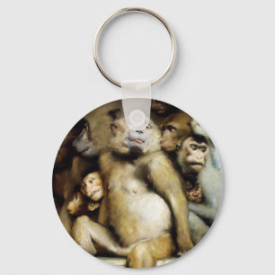 apen als rechters van de Art (Detail) Sleutelhanger