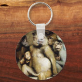 apen als rechters van de Art (Detail) Sleutelhanger (Voorkant)