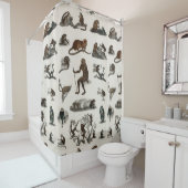  apen Apes Gorilla Kinder Gifts Douchegordijn (In situ)