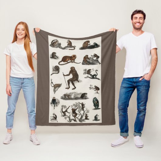  apen Apes Gorilla Kinder Gifts Fleece Deken (In situ)