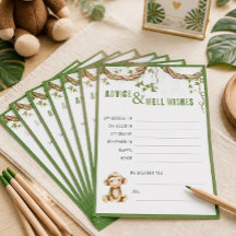 Apen Baby Shower Advieskaart