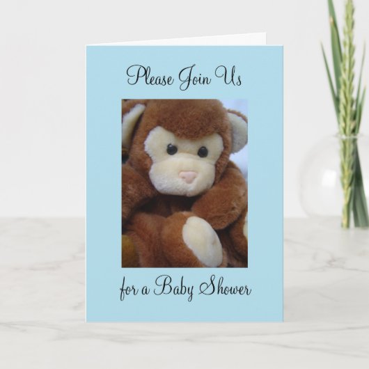 Apen Baby Shower Uitnodiging (Voorkant)