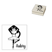 Apen Ballerina Rubberstempel (Gestempeld)