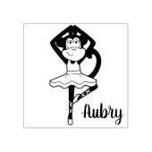 Apen Ballerina Rubberstempel (Afrduk)