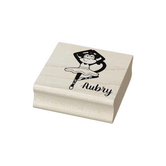 Apen Ballerina Rubberstempel (Stempel)