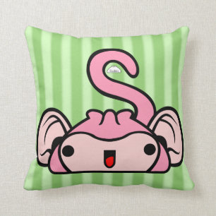 Apen Bao Worp Kussen - Gestreepte - 40x40cm