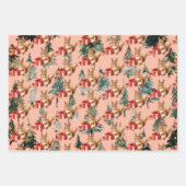 Apen Beren en eekhoorns voor Kerstmis Inpakpapier Vel (Voorkant 2)