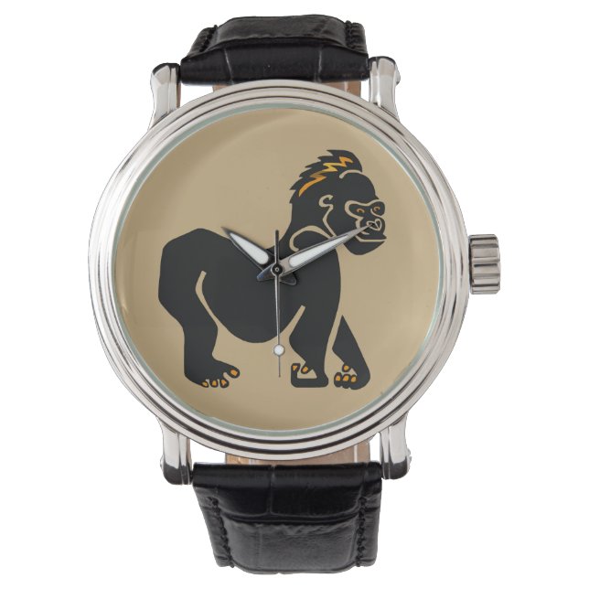 Apen - berggorilla - primaat - wilde dieren horloge (Voorkant)