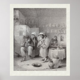 Apen bij de Dentist - Dental Office Decor. Poster