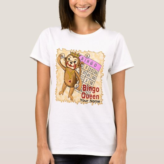 Apen Bingo Koningin T-Shirt (Voorkant)