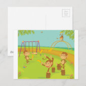 apen briefkaart (Voorkant / Achterkant)