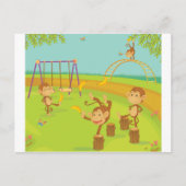 apen briefkaart (Voorkant)