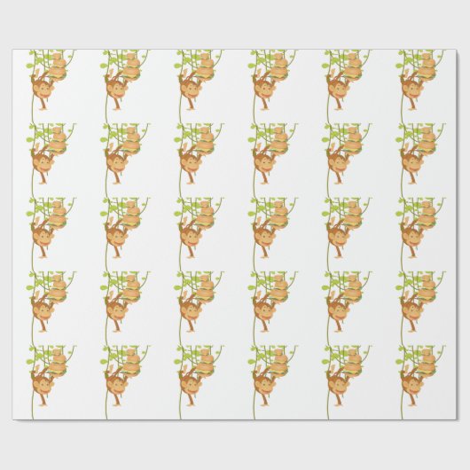 apen cadeaupapier (Vlak)